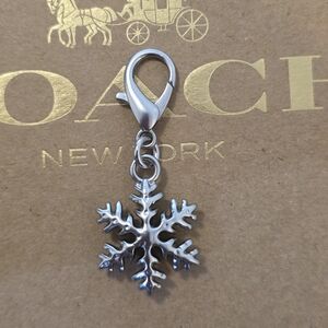 Coach Silver Snowflake Charm